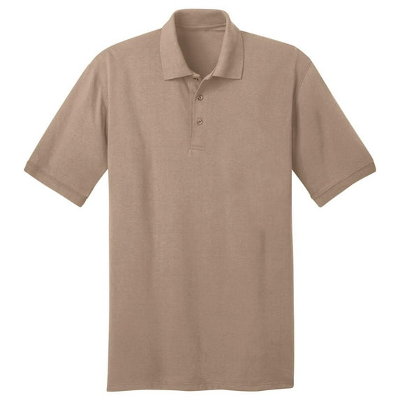 Port & Company KP55T Mens Core Blend Jersey Knit Polo T-Shirt, Sand - 4XL Tall