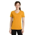 thumbnail image 1 of Port Company LPC381V Ladies Performance Blend V-Neck Tee, Gold, M, 1 of 1