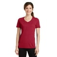 thumbnail image 1 of Port Company LPC381V Ladies Performance Blend V-Neck Tee, Red, XXL, 1 of 1