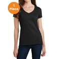 thumbnail image 1 of Port & Company LPC450V Ladies Fan Favorite V-Neck Tee, Jet Black, S, Womens Clothing, Womens Tops, 1 of 1