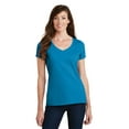 thumbnail image 1 of Port Company LPC450V Ladies Fan Favorite V-Neck Tee, Sapphire, M, 1 of 1
