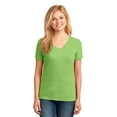 thumbnail image 1 of Port & Company LPC54V Ladies Core Cotton V-Neck Tees, Lime - Extra Small, 1 of 2