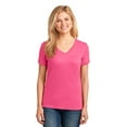 thumbnail image 1 of Port & Company LPC54V Women's 5.4-oz 100% Cotton V-Neck T-Shirt, 1 of 6