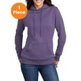 thumbnail image 1 of Port & Company LPC78H Ladies Core Fleece Pullover Hooded Sweatshirt, Heather Purple, 4XL, Womens Hoodies, 1 of 1