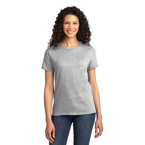 Port & Company Ladies 100% Cotton Essential T-Shirt. Ash. 4XL.