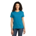 thumbnail image 1 of Port & Company Ladies 100% Cotton Essential T-Shirt. Turquoise. S., 1 of 1