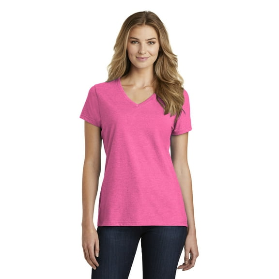 Port & Company Ladies 3 Pack Bundle Fan Favorite Blend V-Neck Tee, Multipack (Sizes XS - 4XL)