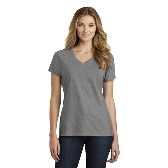 Port & Company Ladies 3 Pack Bundle Fan Favorite Blend V-Neck Tee, Multipack (Sizes XS - 4XL)