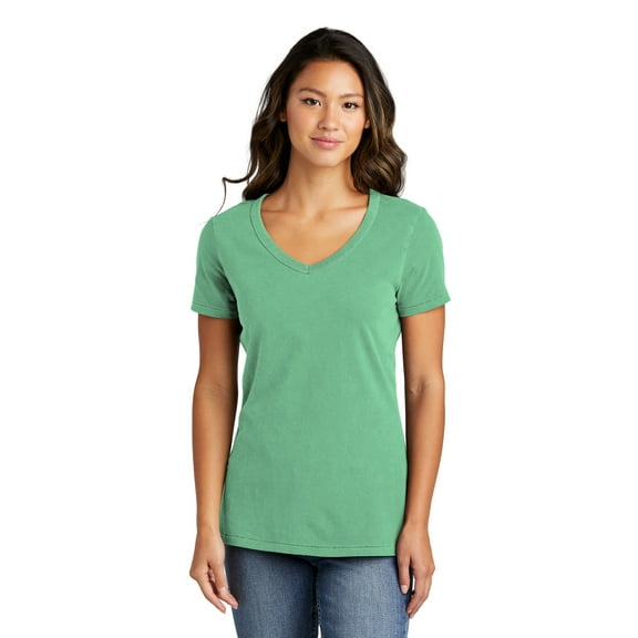 Port & Company Ladies Beach Wash Garment-Dyed V-Neck Tee LPC099V