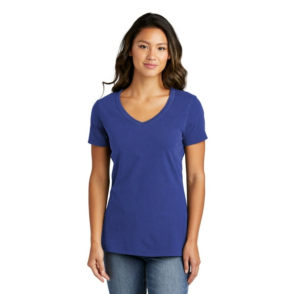 Port & Company Ladies Beach Wash Garment-Dyed V-Neck Tee LPC099V
