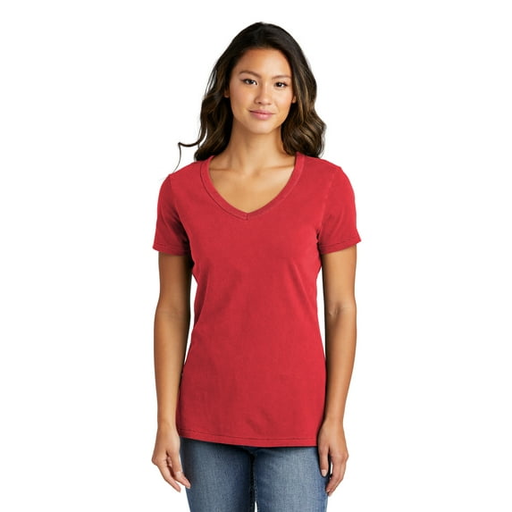 Port & Company Ladies Beach Wash Garment-Dyed V-Neck Tee LPC099V