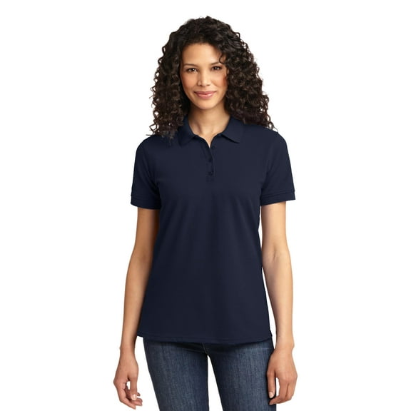 Port & Company Ladies Core Blend Pique Polo-3XL (Deep Navy)