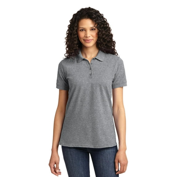 Port & Company Ladies Core Blend Pique Polo-L (Athletic Heather)