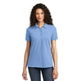 thumbnail image 1 of Port & Company Ladies Core Blend Pique Polo-L (Light Blue), 1 of 4