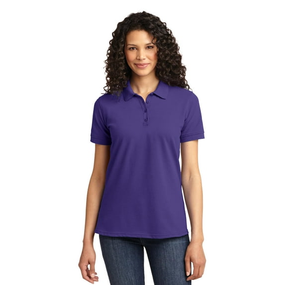 Port & Company Ladies Core Blend Pique Polo-M (Purple)