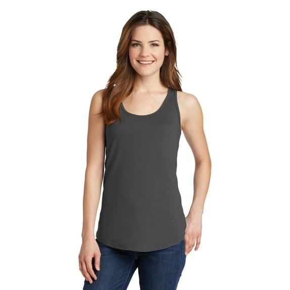 Port & Company Ladies Core Cotton Tank Top-4XL (Charcoal)