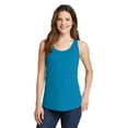 thumbnail image 1 of Port & Company Ladies Core Cotton Tank Top-XL (Neon Blue), 1 of 6