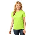 thumbnail image 1 of Port & Company Ladies 5.4-oz 100% Cotton T-Shirt, Neon Yellow, X-Large, 1 of 4