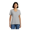 thumbnail image 1 of Port & Company Ladies Core Cotton V-Neck T-Shirt Ash X-Large, 1 of 5