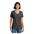 thumbnail image 1 of Port & Company Ladies Core Cotton V-Neck T-Shirt Charcoal 3X-Large, 1 of 5