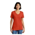 thumbnail image 1 of Port & Company Ladies Core Cotton V-Neck T-Shirt Orange 3X-Large, 1 of 5