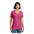 thumbnail image 1 of Port & Company Ladies Core Cotton V-Neck T-Shirt Sangria Large, 1 of 5