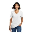 thumbnail image 1 of Port & Company Ladies Core Cotton V-Neck T-Shirt White Large, 1 of 5