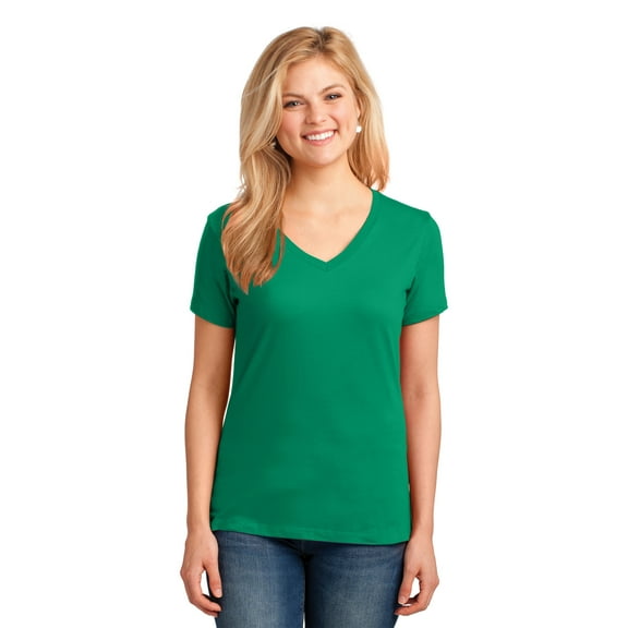 Port & Company ® Ladies Core Cotton V-Neck Tee. LPC54V