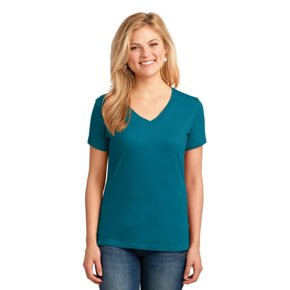 Port & Company Ladies Core Cotton V-Neck Tee