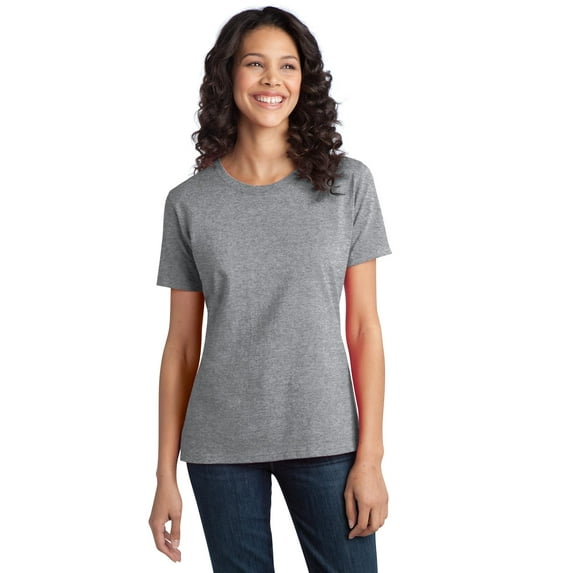 Port & Company Ladies Essential Ring Spun Cotton T-Shirt, Athletic Heather, XS