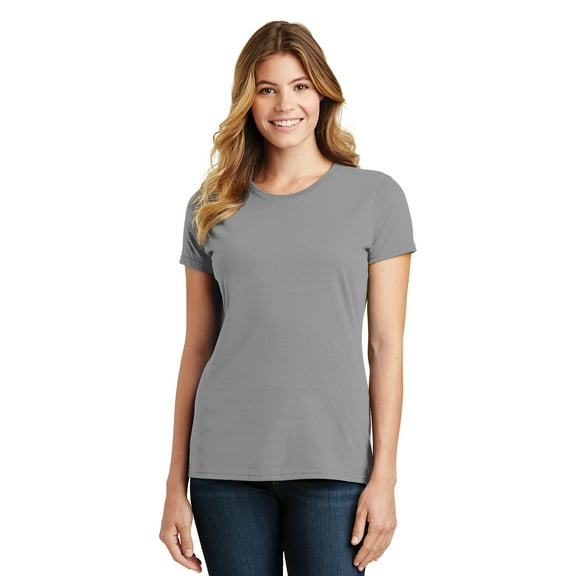 Port & Company Ladies Fan Favorite Tee Lpc450 - Medium Grey - XS
