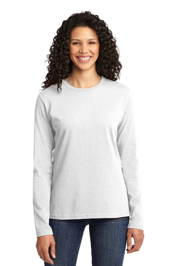 Ladies Long Sleeve Core Cotton Tee