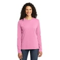 thumbnail image 1 of Port & Company Ladies Long Sleeve Core Cotton Tee, 1 of 6