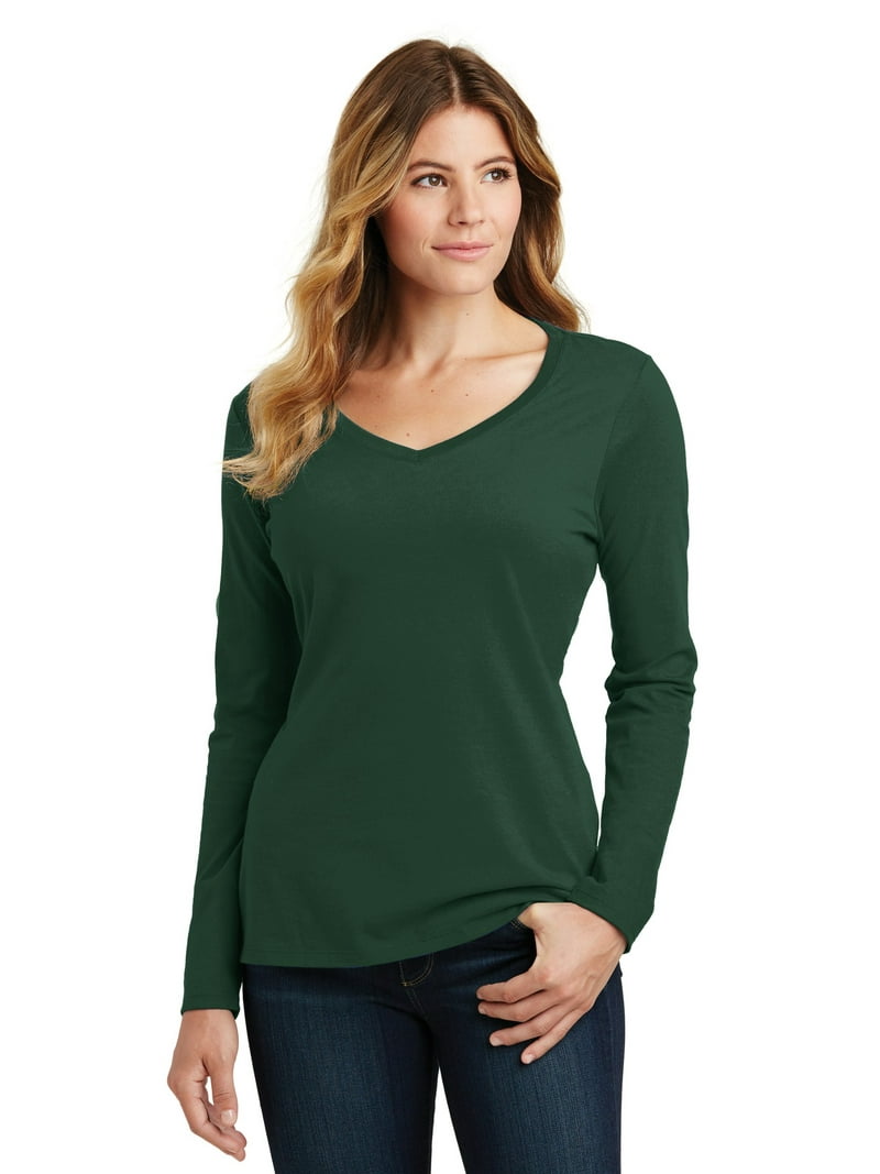 T-shirt Manches Longues Vert Aéropostale - Col V - Taille M Pour Fille - Occasion TBE
