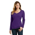 thumbnail image 1 of Port & Company Ladies Long Sleeve Fan Favorite V Neck Tee-L (Team Purple), 1 of 2