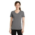 thumbnail image 1 of Port Company Ladies Performance Blend Neck Tee-S (Medium Grey), 1 of 6