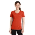 thumbnail image 1 of Port & Company Ladies Performance Blend V Neck Tee-XL (Orange), 1 of 6