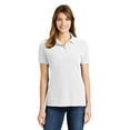 thumbnail image 1 of Port & Company Ladies Ring Spun Pique Polo Lkp1500 - White - 3XL, 1 of 4