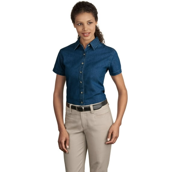 Port & Company - Ladies Short Sleeve Value Denim Shirt