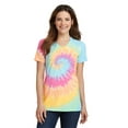 thumbnail image 1 of Port & Company Ladies Tie Dye V Neck Tee-3XL (Pastel Rainbow), 1 of 6