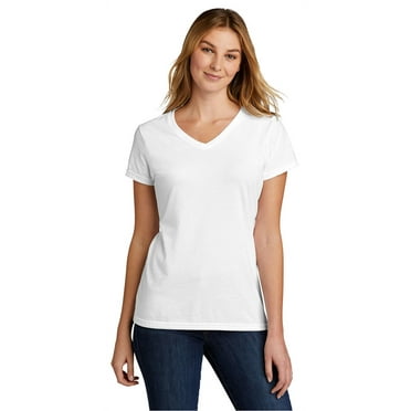 Port & Company 54oz 100% Cotton V-Neck TShirt (LPC54V) Neon Green, 2XL ...