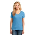 thumbnail image 1 of Port & Company Ladies V-Neck T-Shirt Aquatic Blue, 1 of 6