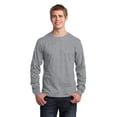 thumbnail image 1 of Port & Company - Long Sleeve 5.4-oz. 100% Cotton T-Shirt. - Athletic Heather - M, 1 of 2
