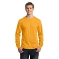 thumbnail image 1 of Port & Company Long Sleeve 5.4-oz. 100% Cotton T-Shirt. Gold. L., 1 of 3