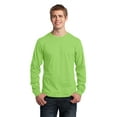 thumbnail image 1 of Port & Company Long Sleeve 5.4-oz. 100% Cotton T-Shirt. Lime. L., 1 of 3