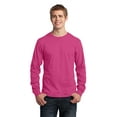 thumbnail image 1 of Port & Company Long Sleeve 5.4-oz. 100% Cotton T-Shirt. PC54LS, Sangria 3XL, 1 of 3