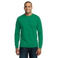 thumbnail image 1 of Port & Company Long Sleeve 50/50 Cotton/Poly TShirt (PC55LS) Kelly Green, S, 1 of 6