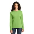 thumbnail image 1 of Port & Co LPC54LS Ladies Long Sleeve Core Cotton Tee, Lime - 2XL, 1 of 6