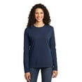 thumbnail image 1 of Port & Company Long Sleeve 54oz 100% Cotton TShirt (LPC54LS) Navy, M, 1 of 6