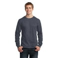 thumbnail image 1 of Port Company Long Sleeve 54oz 100% Cotton TShirt (PC54LS) Heather Navy, 2XL, 1 of 2
